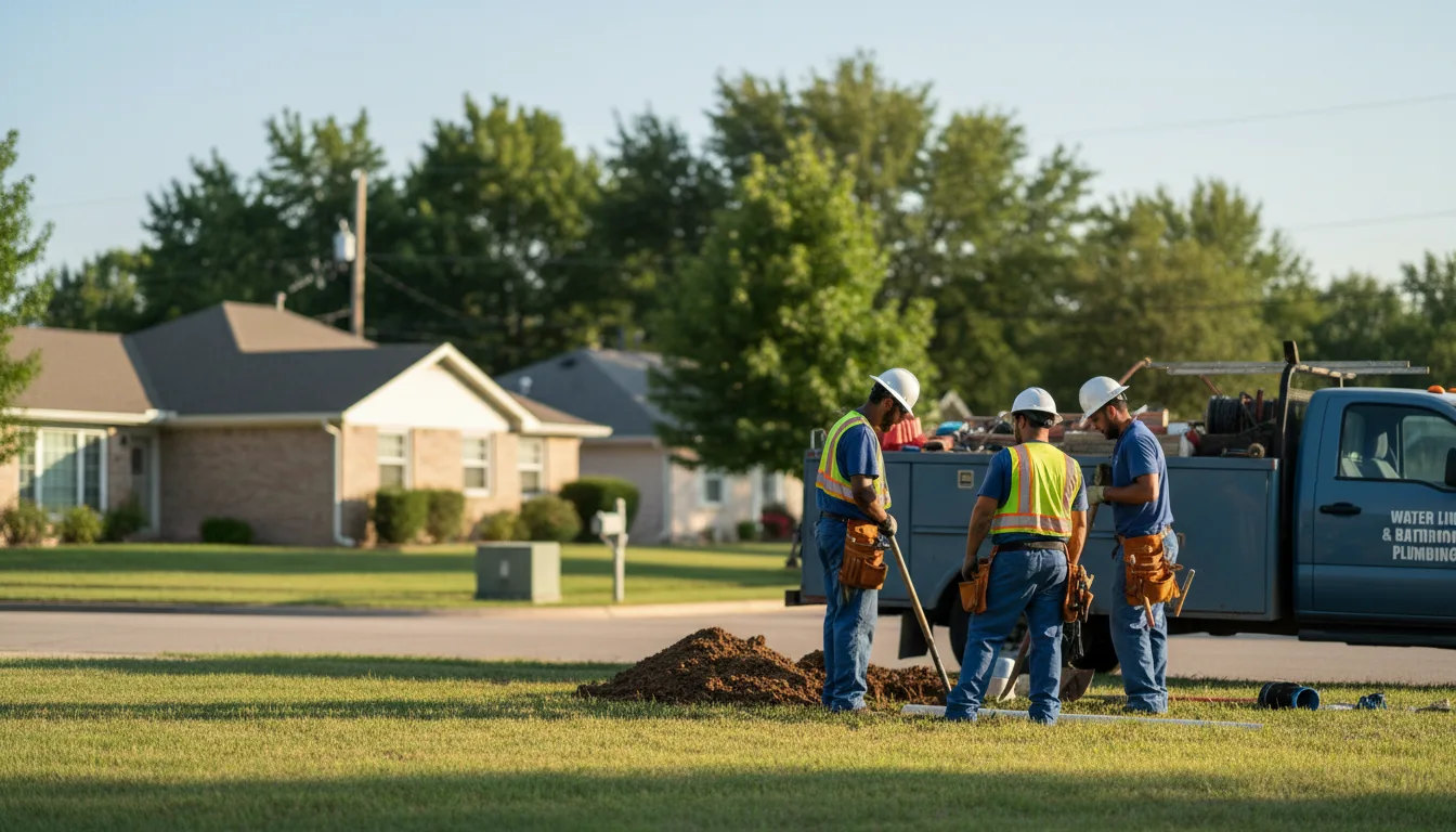 Residential water line and bathroom plumbing service in Kranzburg, SD